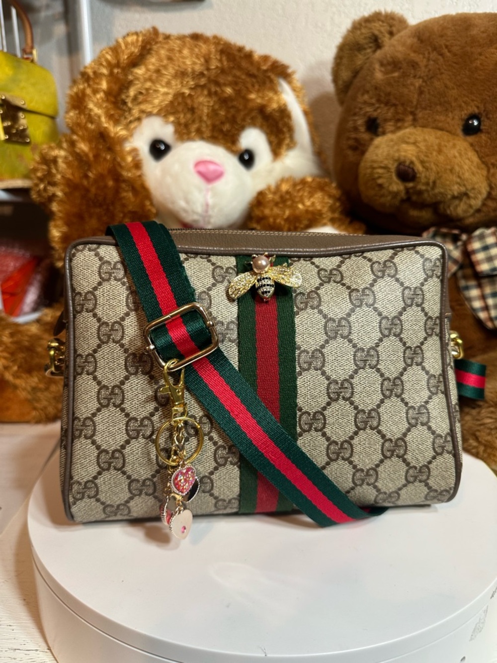 ✅Authentic Gucci GG PVC Leather Crossbody Bag